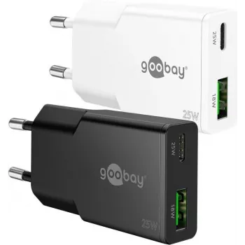 Goobay USB-C™ PD GaN Dual-Fast Charger Slim (25 W) black (75733)