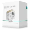 Air cooler DeepCool AK400 G2 WH, 120 mm fan, max air pressure 3.33 mmH2O, 92×132×156 mm, white