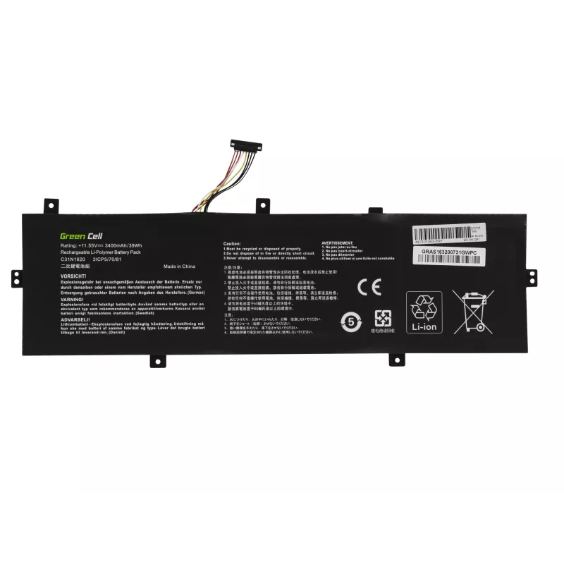 Battery Green Cell AS163 for ASUS ZenBook UX430 Series