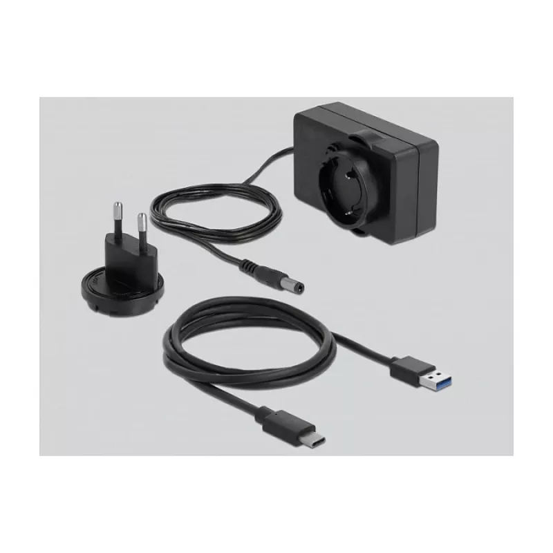 DeLOCK USB Type-C Docking Station for 2 x SATA HDD / SSD - HDD-Dockingstation Schächte: 2 - 2.5 / 3.5 gemeinsam genutzt (6,4 cm/8,9 cm gemeinsam genut