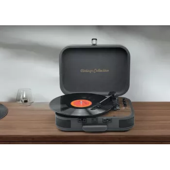 Muse Turntable Stereo System with Bluetooth Out | MT-207 DGB | 2x5 W | Bluetooth | Black/Brown