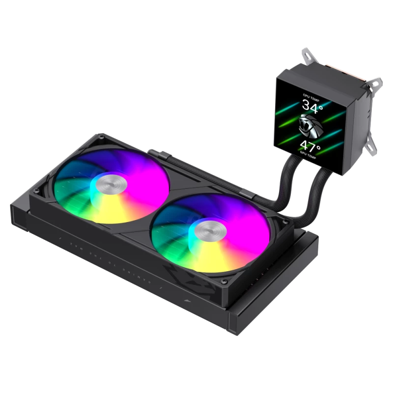 Gamemax CPU Liquid Cooler | GLACIER 240 LCD BK | Intel, AMD