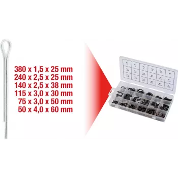 Splint Set ks tools 1000 Pieces 970.0330 — assortment of 1000 retaining/split pins