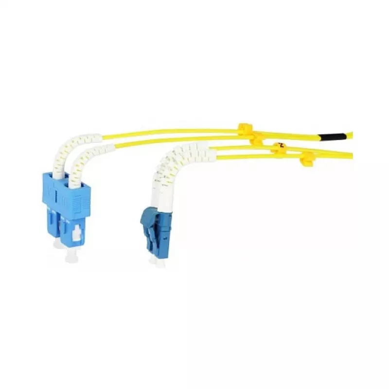 Synergy 21 LWL-2-Faser-Patchk. 5mtr.LC-SC 9/125um OS2 AD 2mm flexible Knickschutztülle - Single- bzw. Monomode-Faser - 5 m