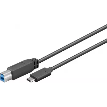 Wentronic Goobay USB 3.0 SuperSpeed Cable > USB-C™, 1 m - USB 3.0-Plug (Type B) > USB-C Plug (67986)