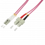 Logilink - Patch-Cable - LC Multi-Mode (M) to SC multi-mode (M) - 2 m - Fibre Optic - 50/125 micrometre - OM4 - Halogen-Free - heather violet (FP4LS02)