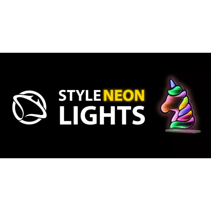 Neon lights MANTA Style UNICORN MASNL134MT with tunnel effect — decorative LED panel for room lighting