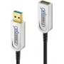 USB Cable FiberX FX-I650-003 USB 3.2 Gen 1 3 m USB A Black Silver