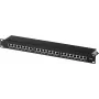 HELOS Cat.6a LSA 19 inch Patch Panel 1U 24 Port Black