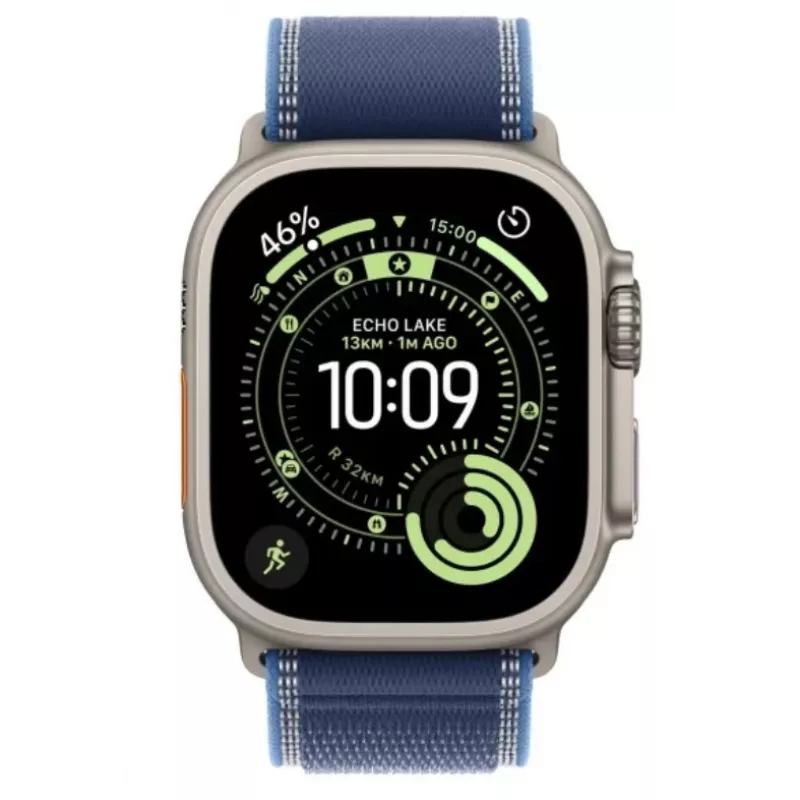 Smartwatch Apple Watch Ultra 3 GPS + Cellular 49mm Natural Titanium Case Blue/Bright Blue Trail Loop S/M