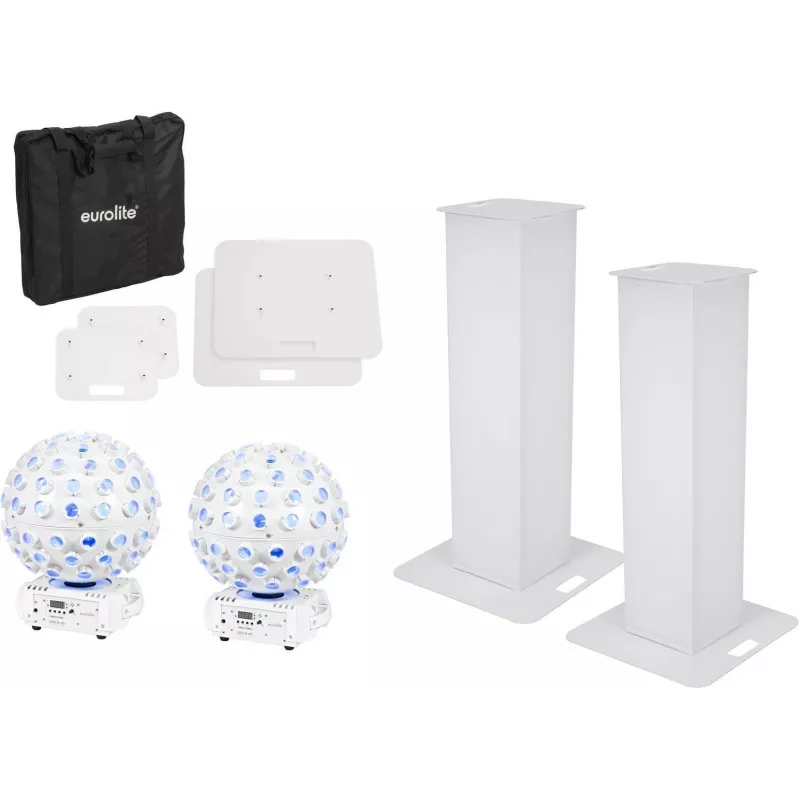 Stage stand set EUROLITE 20000652 100 cm with 2× LED B-40 White Effect