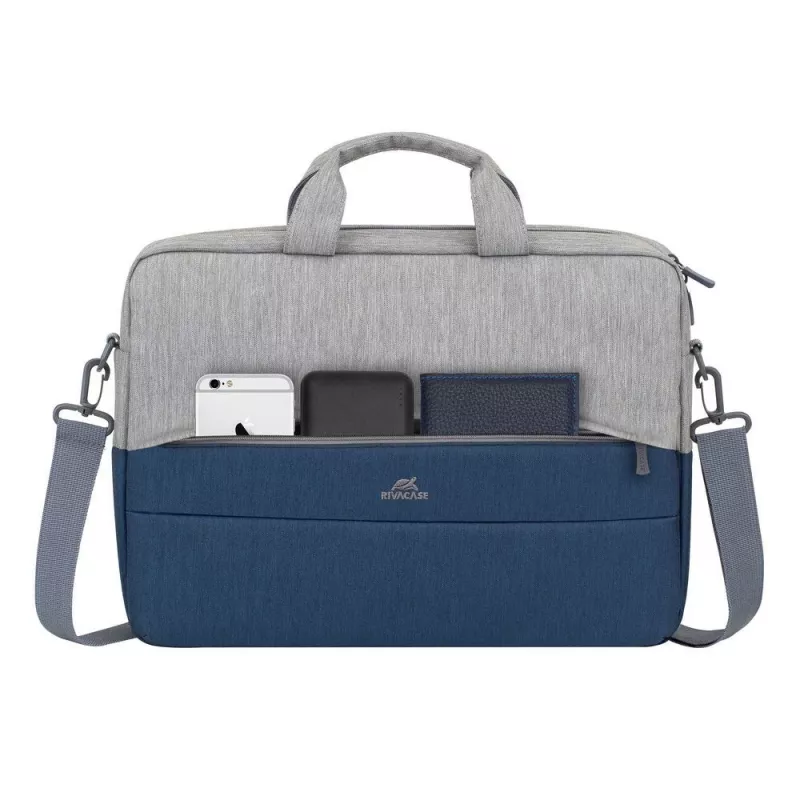 Rivacase 7532 39.6 cm (15.6) Briefcase Blue, Grey