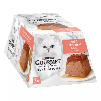 Wet cat food Purina Gourmet Revelations Salmon pouch 2 x 57 g, adult cats, 81% moisture