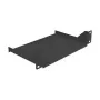 DeLOCK 10 inch 1U Rack Shelf - Black Steel, 254mm Depth, 10kg Load Capacity