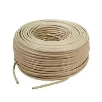 LogiLink Installation Cable, Cat. 6, U/UTP, 100 m, Light Grey 4 x 2 AWG 24/1, Unshielded, CCA Cable (Copper-Aluminium- (CPV0035)