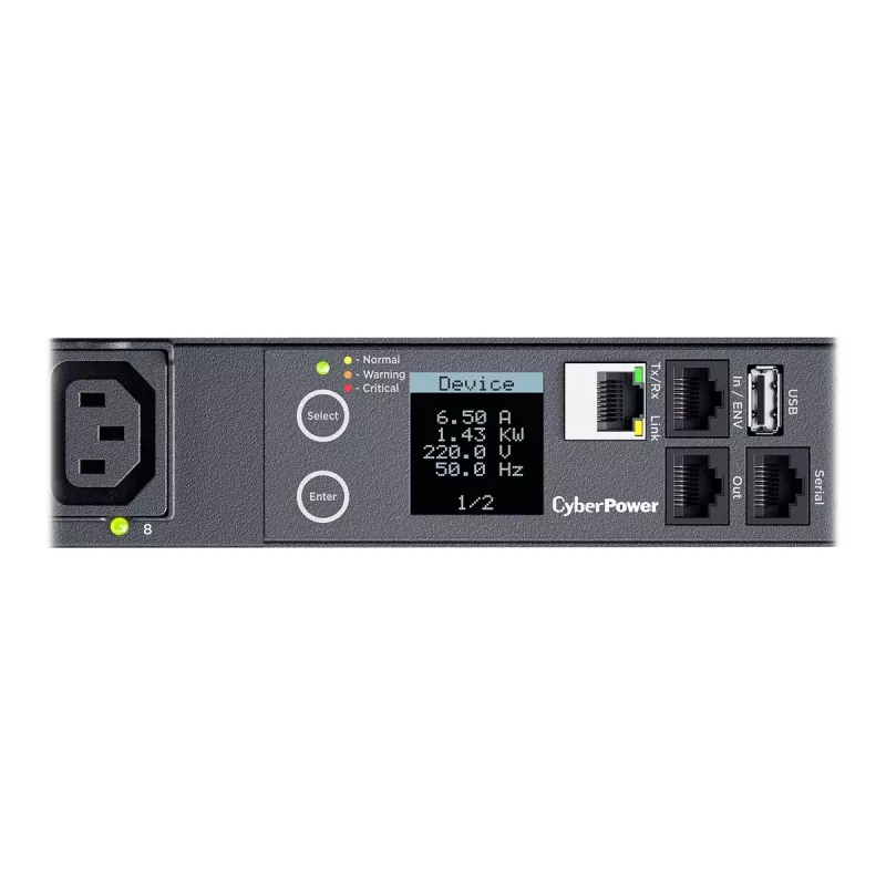CyberPower PDU41005 power distribution unit (PDU) 8 AC outlet(s) 1U Black