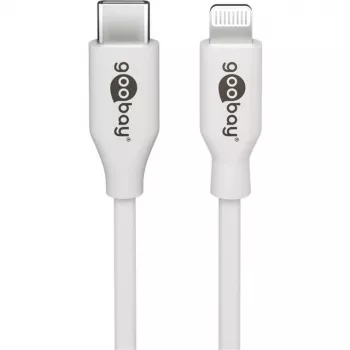 Apple Lightning / USB-C PD charging set 30 Watt, Charger White, 1 Meter Cable, PD