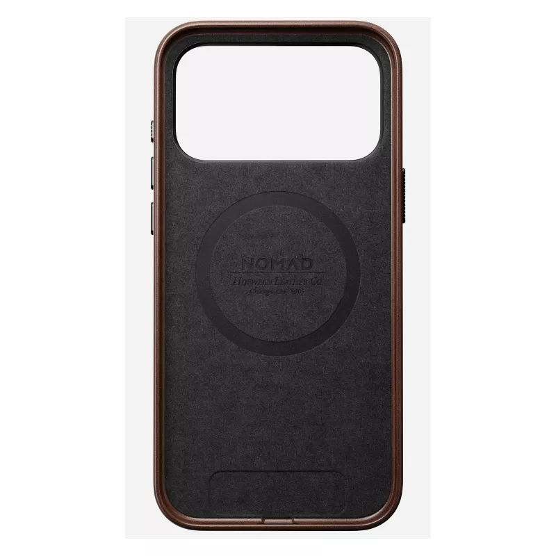 Mobile phone case Nomad Traditional Leather Case for iPhone 17 Pro Max, leather/aluminium/microfibre, fits 6.9 inch (Brown)