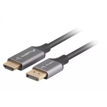 Lanberg CA-DPHD-20CU-0018-BK video cable adapter 1.8 m DisplayPort HDMI Type A (Standard) Black, Silver