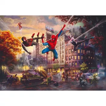 Jigsaw Puzzle schmidt spiele Thomas Kinkade Studios 1000 pieces Marvel Spider-Man & Friends