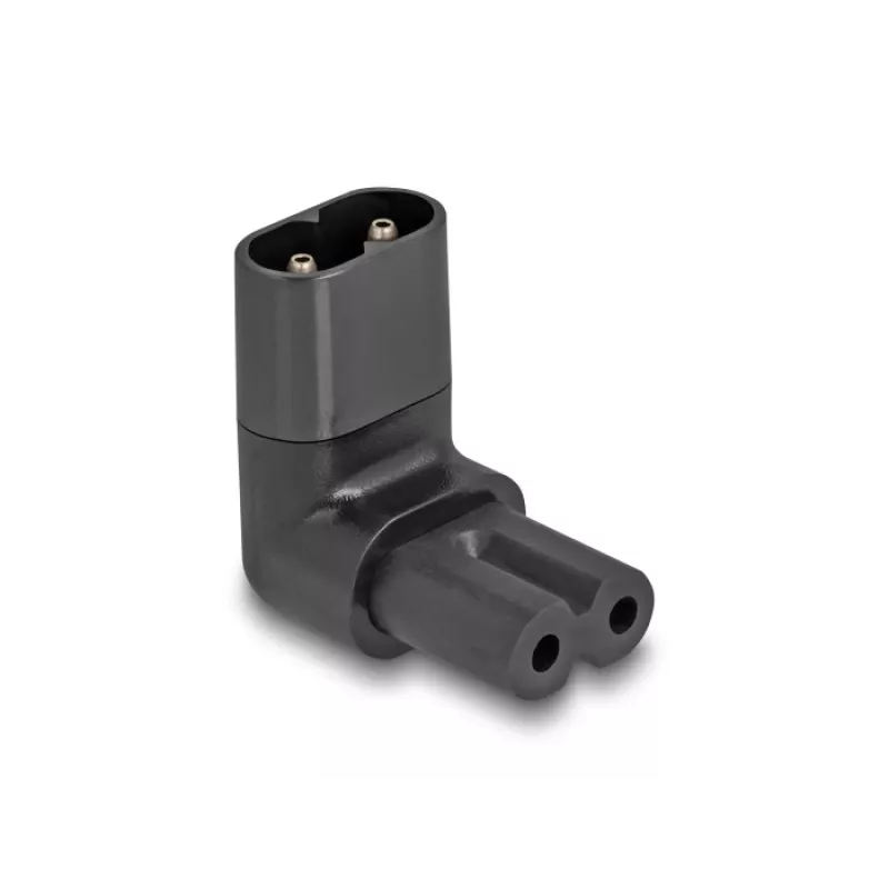 DeLOCK Netzadapter IEC 60320 C8 to C7 Plug Socket 2.5 A 90° Black