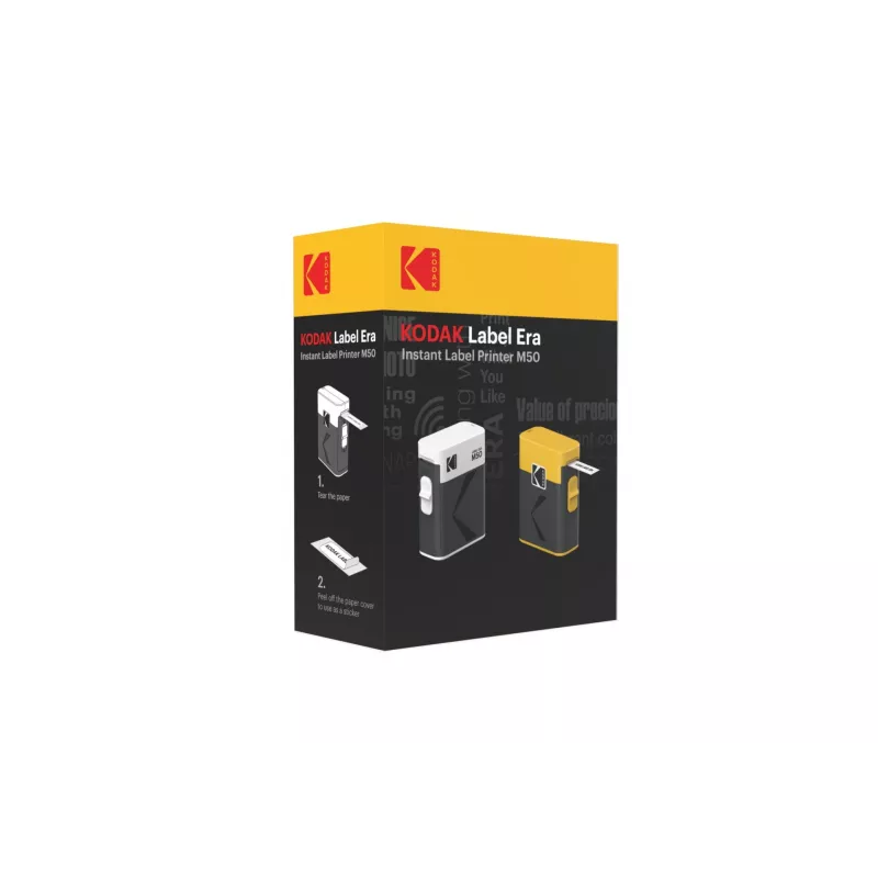 Label printer cartridge bundle Kodak M50 Label Era, yellow refill cartridge M50Y with 13 label rolls