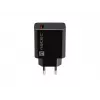 NATEC AC fast charging indoor wired charger Ribera — 18W (5–15V, up to 3A), 1× USB-A, Huawei FCP/SCP, black