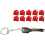 RJ45 Port Blocker ShiverPeaks BS08-01033 — red pack of 10 blockers with 1 master key