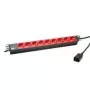 Power Extension Bachmann 333.937 2m 9 AC Outlets Indoor Black Red