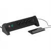 Power strip Brennenstuhl ALU-Office-Line 4-fold black/white — Brennenstuhl ALU-Office-Line 4fold