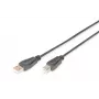 Digitus ASSMANN - USB Cable - USB Type A, 4-pin (M) - USB Type B, 4-pin (M) - 50 cm (USB/USB 2.0) - Black (AK-300105-005-S)