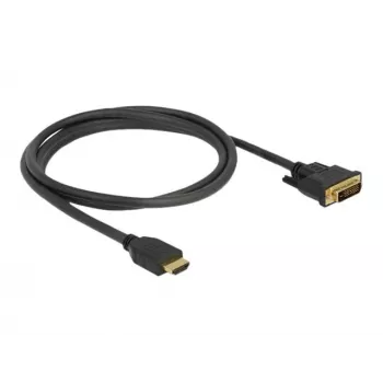 Video Cable Adapter DeLOCK 85653 1.5m HDMI Type A DVI Black