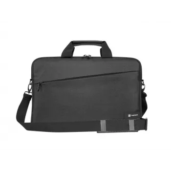 Briefcase NATEC Beira 39.6 cm (15.6 inch) — polyester, 1 main compartment, shoulder strap, black