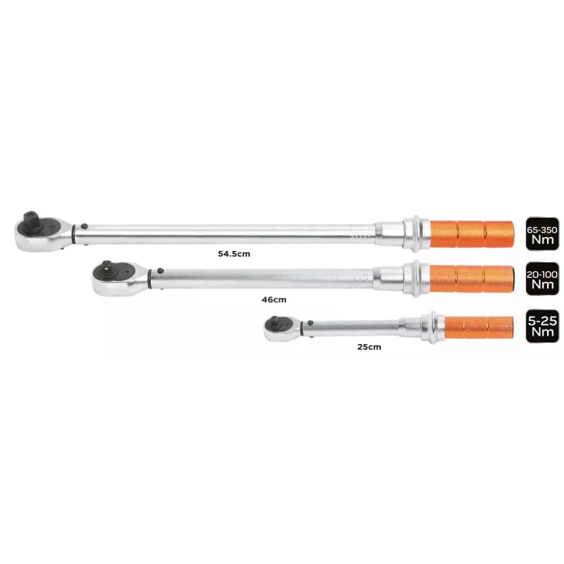 Torque wrench set 1/4, 3/8, 1/2 3 pcs.