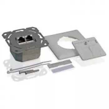 VALUE Cat.6a Dose, 2x STP, Flush-Mount, horizontal, White (25.99.8490)