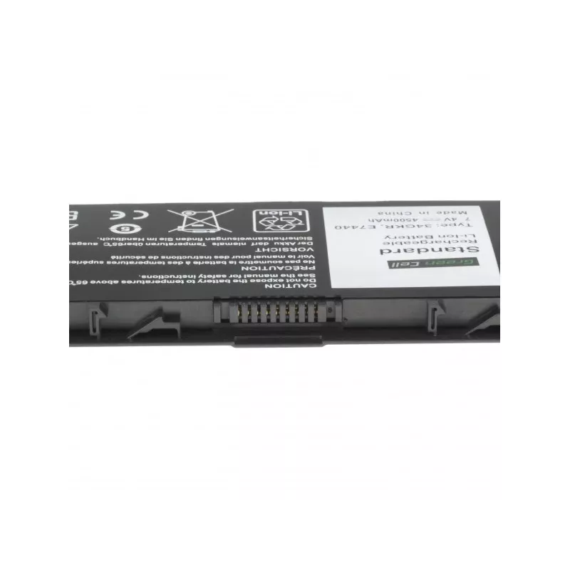 Battery Green Cell DE93 for DELL Latitude E7440, Li‑Ion 7.4V 4500mAh, 4 cells, black