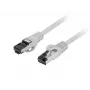 Network patch cable LANBERG Cat8 S/FTP (S-STP) RJ-45–RJ-45 Grey 0.5 m