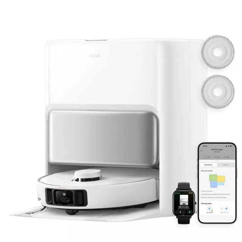 Robot Vacuum Cleaner MOVA Tech P50 Pro Ultra Bagless White