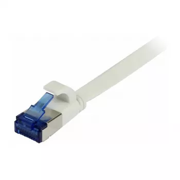 Synergy 21 Patch Cable RJ45, CAT6A 500Mhz, 0.15m, White, U/FTP, Flat, TPE(Superflex), AWG32, Synergy 21 - Cable Type U-FTP - Wire Pairs Foil-Shielded