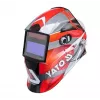Welding helmet YATO YT-73921 with auto‑darkening filter, shade 9–13, PC housing, viewing area 4.3×9.8 cm, battery 3V