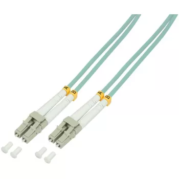 Logilink - Patch-Cable - LC Multi-Mode (M) - LC Multi-Mode (M) - 1 m - Fibre Optic - 50/125 micrometre - OM3 - Halogen-Free - aquamarine (FP3LC01)
