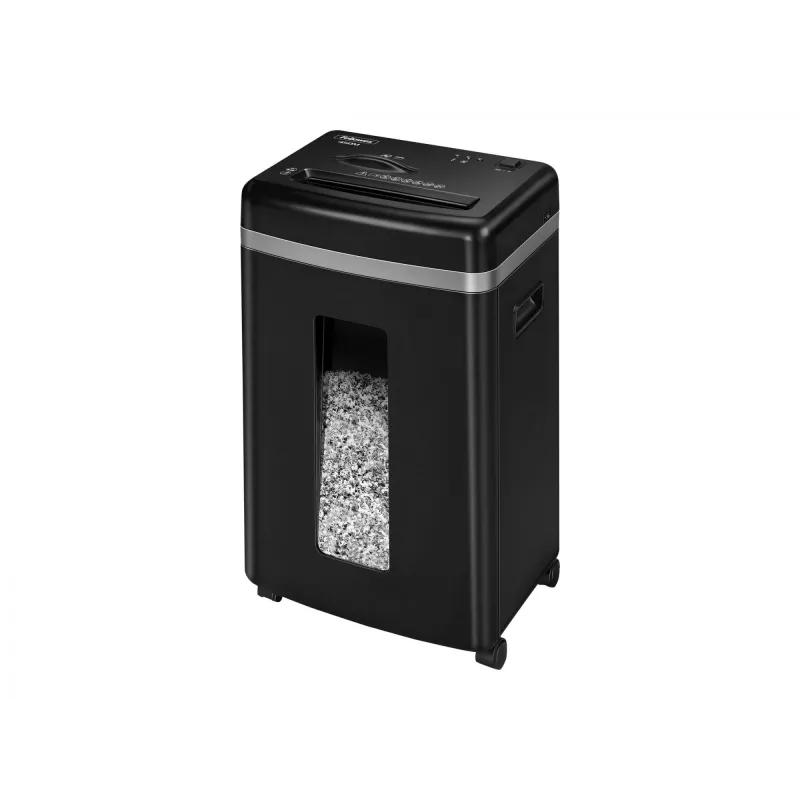 Paper shredder Fellowes Powershred 450M Micro-cut, 9-sheet capacity, 2 x 12 mm, 22 L bin, black