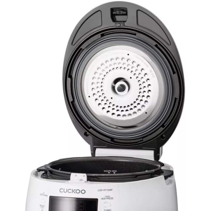Cuckoo CRP-RT1008F, White, 1,8 l, Aluminium, LED, Buttons, 1,2 m