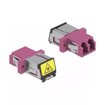 Optical Fiber Coupler DeLOCK 86901 LC Duplex Female to LC Duplex Female Multi-mode Violet