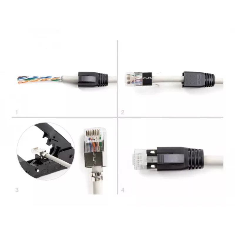 DeLOCK 66903 wire connector RJ-45 Black Metallic Male 25 pcs
