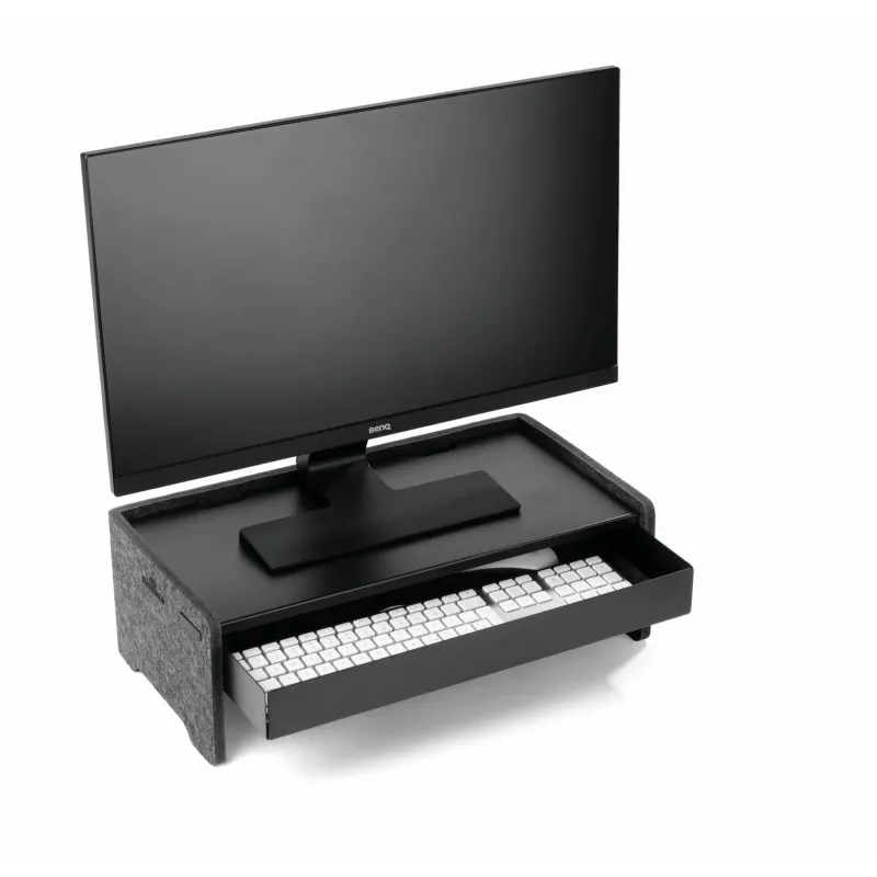 DURABLE Monitor Stand Drawer EFFECT Black Metal 468x221x53 mm