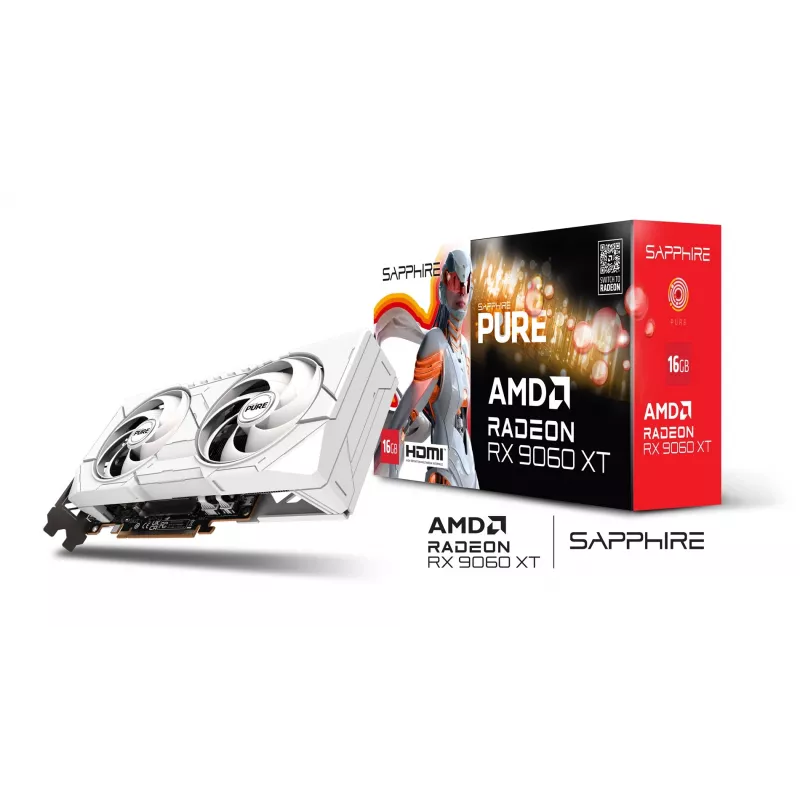 SAPPHIRE PURE Radeon RX 9060 XT Gaming OC 16GB Graphics Card