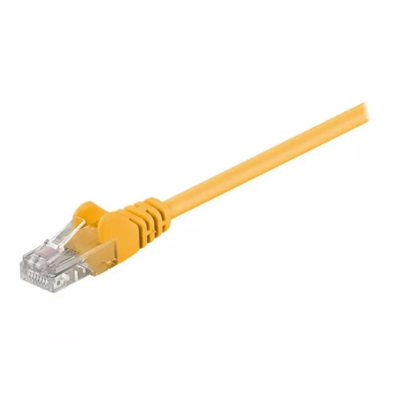 Wentronic Goobay CAT 5e Patch Cable, U/UTP, Yellow, 15 m - CCA Copper Mix (68351)