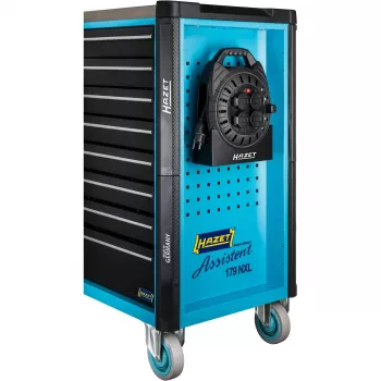 Cable reel Hazet 161N-3D, 10.00 m cable, black, portable power extension reel