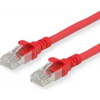 ROLINE - Patch-Cable - RJ-45 (M) to RJ-45 (M) - 1 m - UTP - CAT 6a - Halogen-Free, Moulded, Stranded - Red (21.15.2711)
